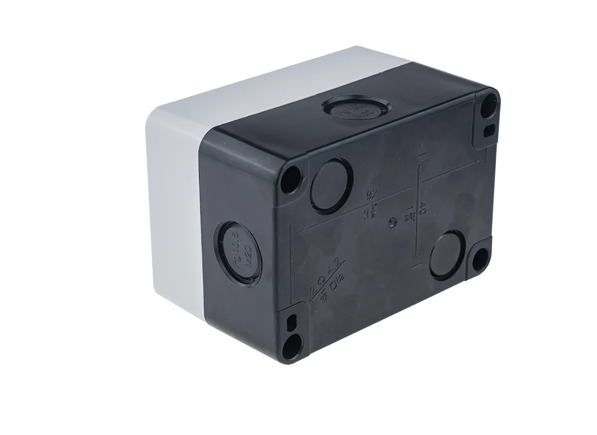 Корпус кнопочного поста, 2 отверстия, серый, IP54