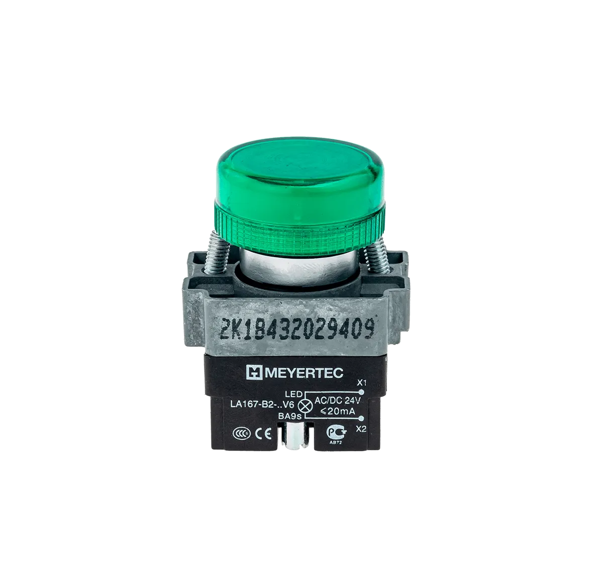 Сигнальная лампа зеленый, 24V AC/DC