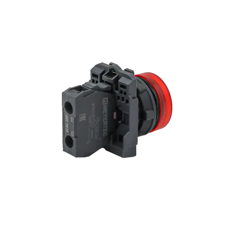 Лампа сигнальная красная, 220V AС/DC, IP65, пластик